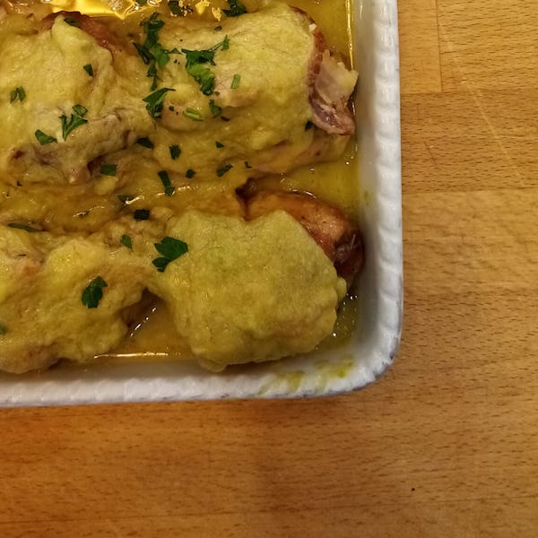 Fagottini di pollo con vellutata di zucchine