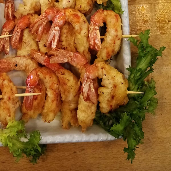 Gamberoni in tempura
