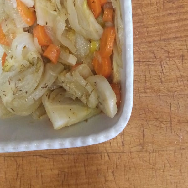 Finocchi in padella con carote