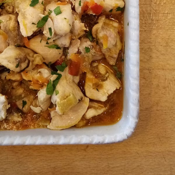 Straccetti di pollo con verdure