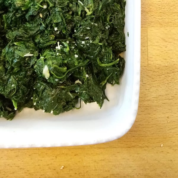 Spinaci al parmigiano