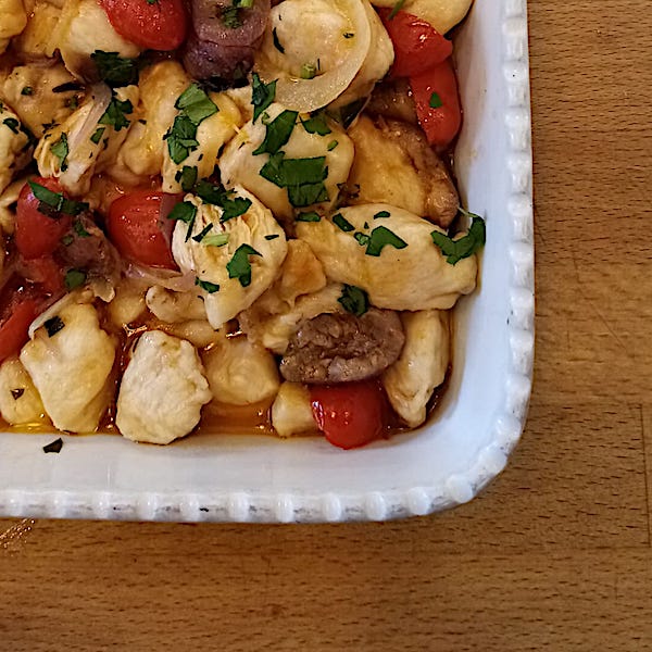 Bocconcini di pollo alla livornese