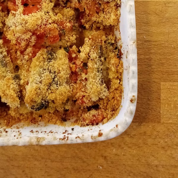 Tortino di acciughe al forno