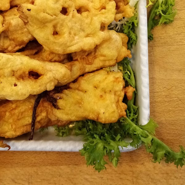 Fiori di zucca pastellati